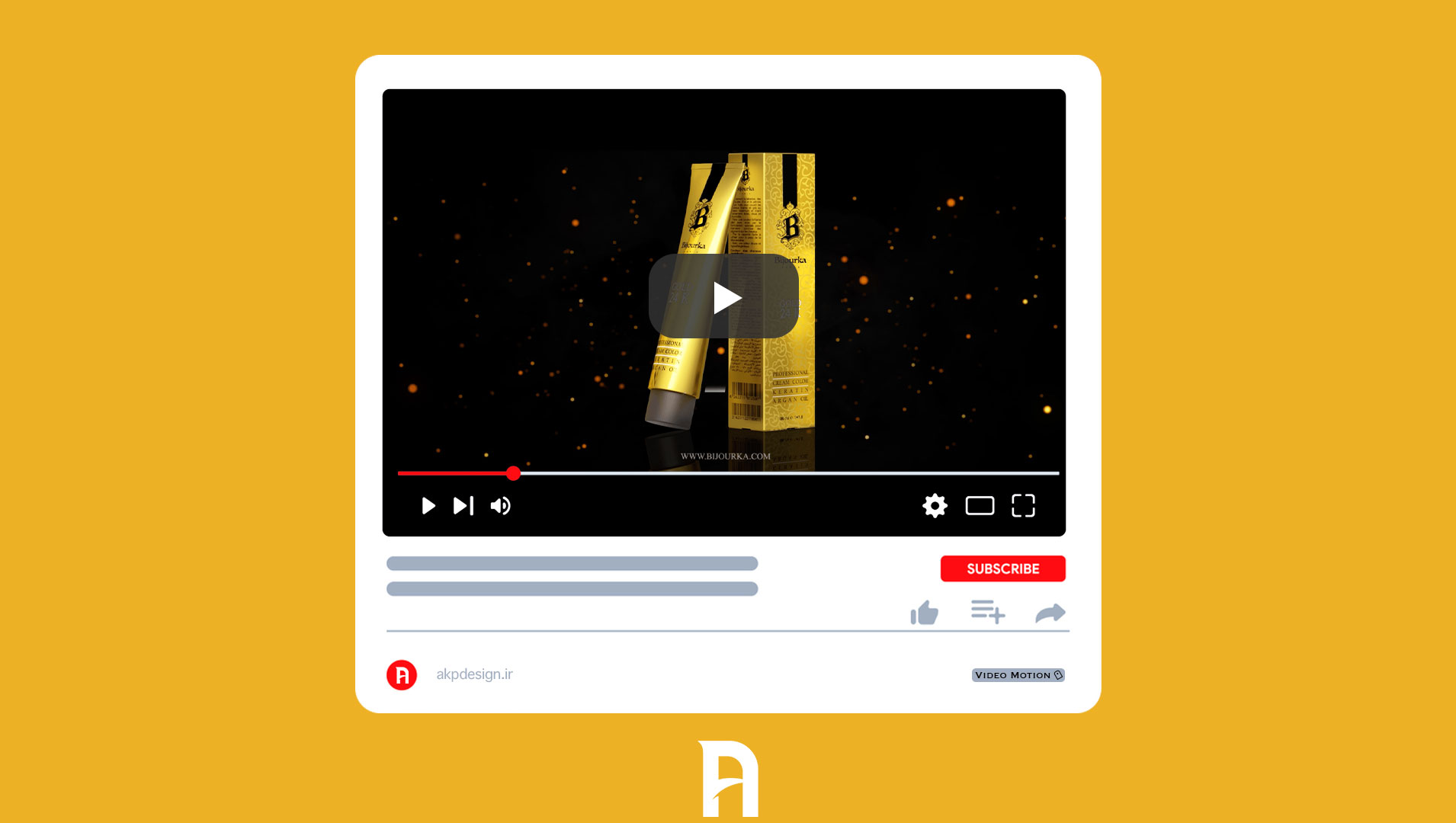 طراحی ویدیو تبلیغاتی معرفی محصول بیجورکا